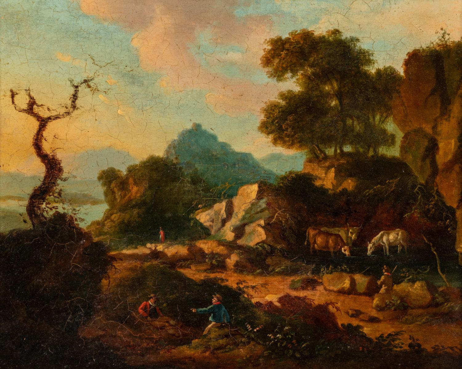 Landscape with Cows and Figures