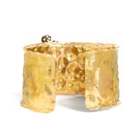 MULTIGEM AND YELLOW GOLD CUFF BRACELET