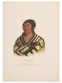 [McKENNEY & HALL]. A group of 3 large folio hand-colored lithographs of Sioux and Salish. 1836-1838.