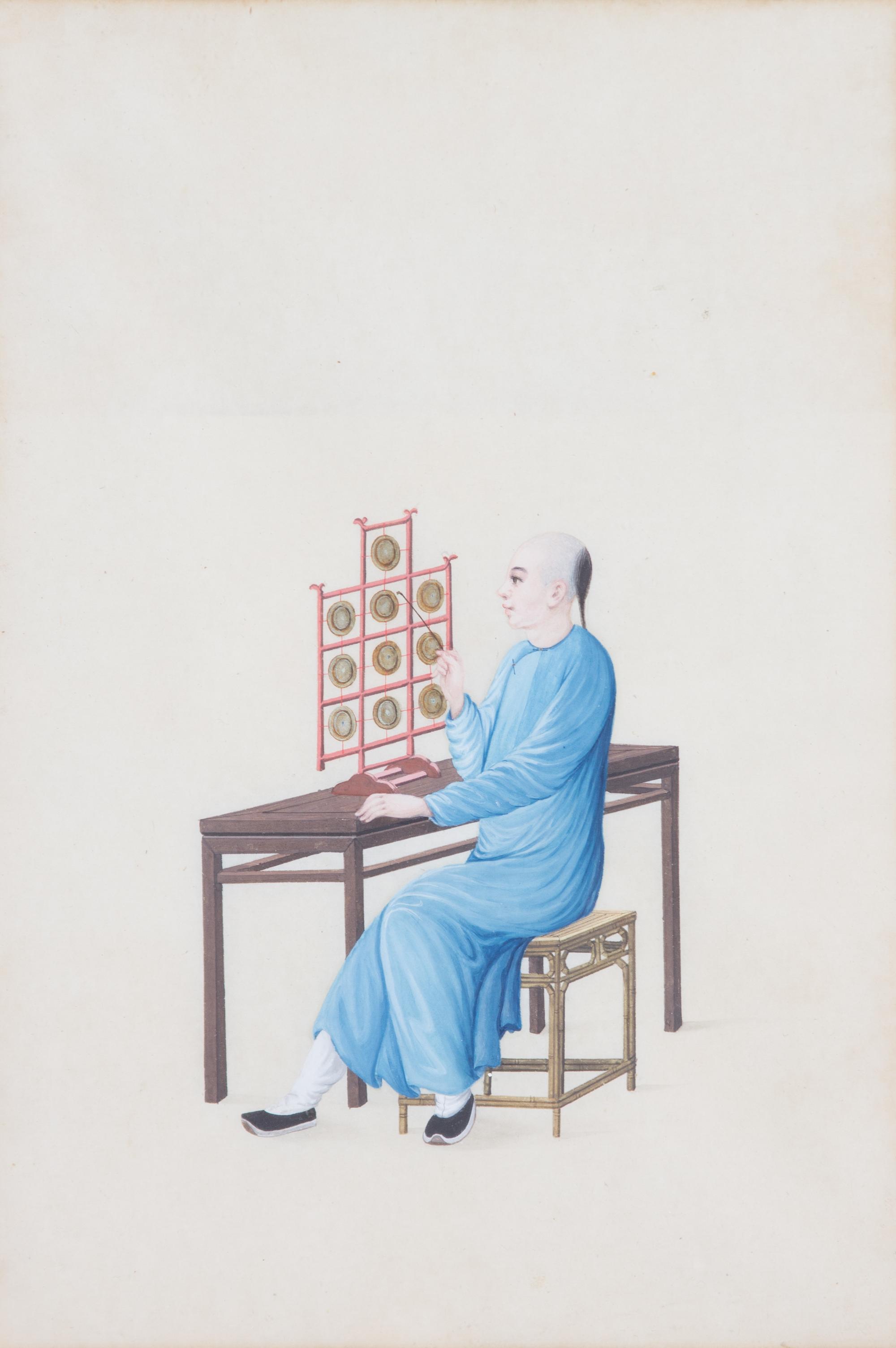 Chinese School, (19th Century), A Set of Six Works Depicting Craftsmen