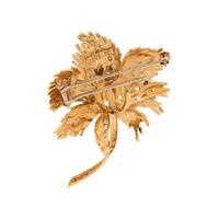HAMMERMAN BROTHERS, YELLOW GOLD AND DIAMOND FLOWER BROOCH