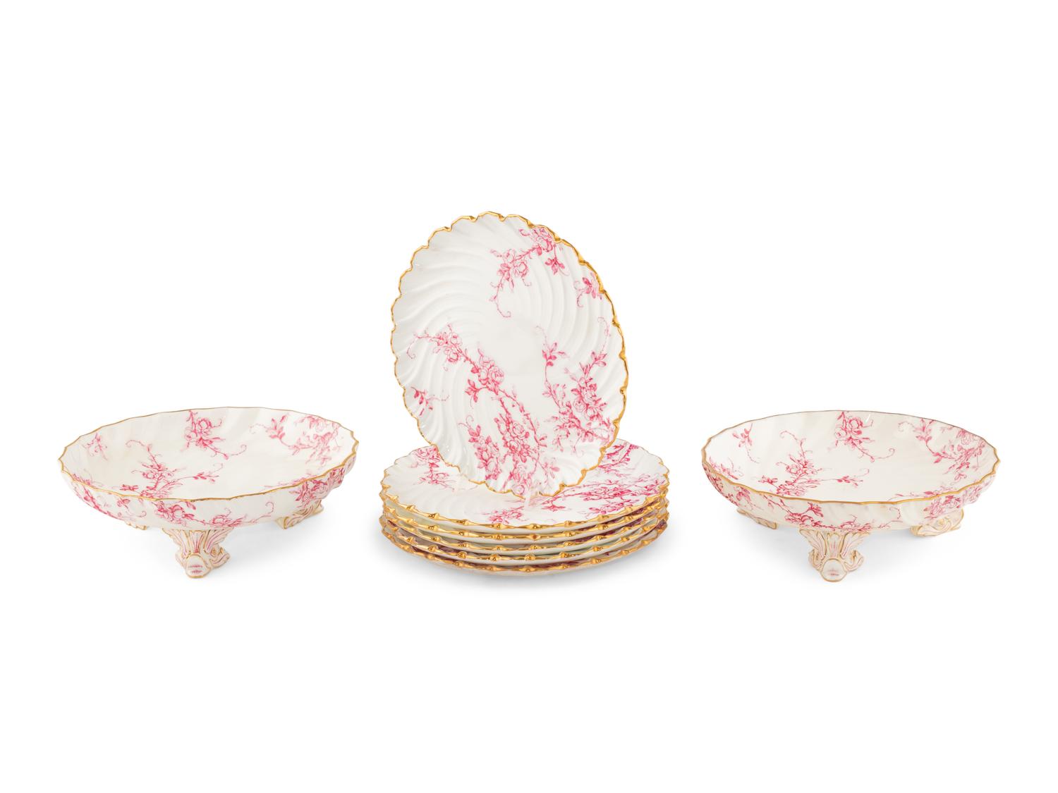 A Coalport Porcelain Dessert Service