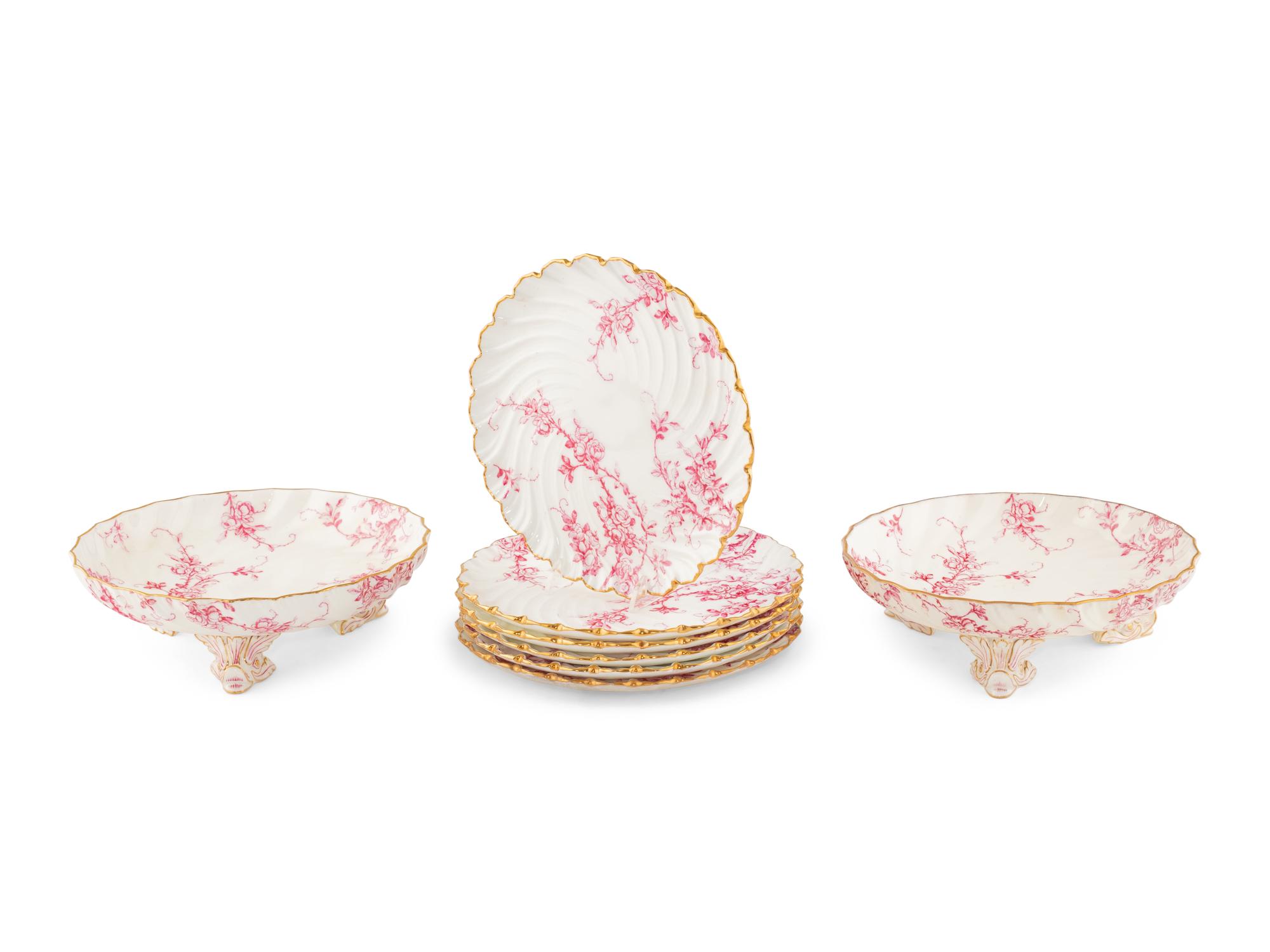 A Coalport Porcelain Dessert Service