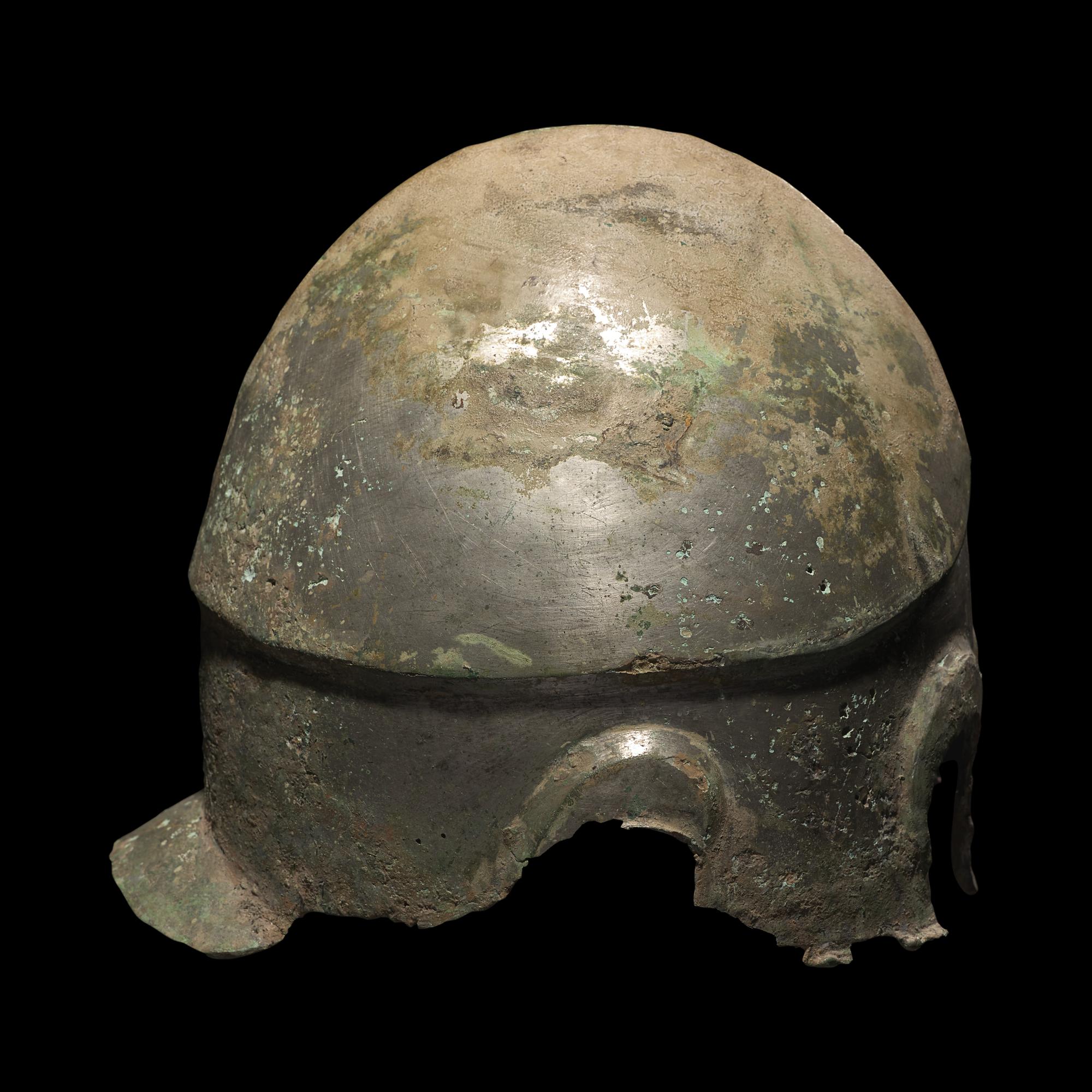 A Chalcidian Tinned Bronze Helmet