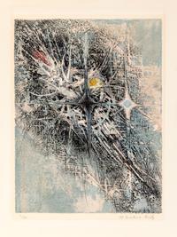 Krishna Reddy, (Indian, b. 1925), a group of 4 colored intaglios