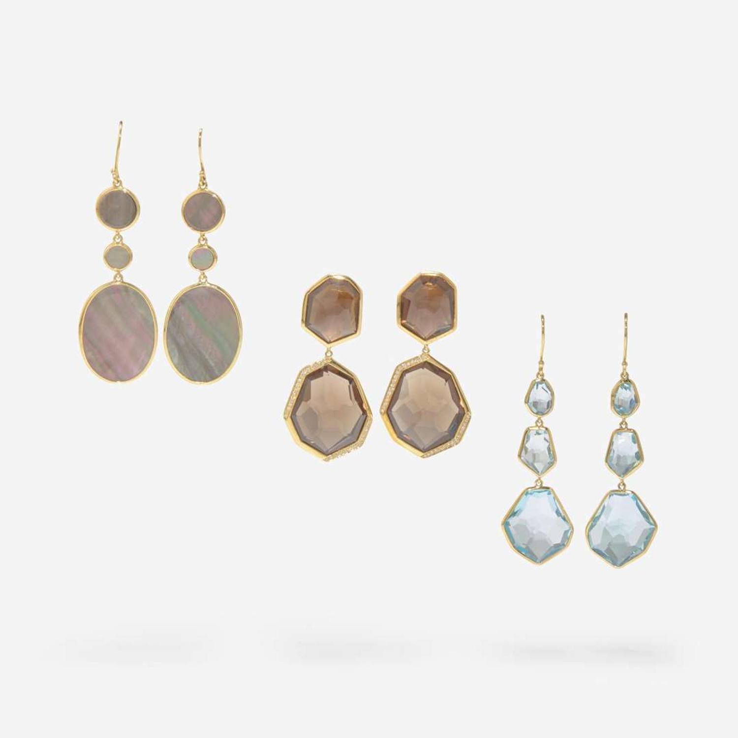 Collection of Three Sets of Ippolita Gemstone Earrings