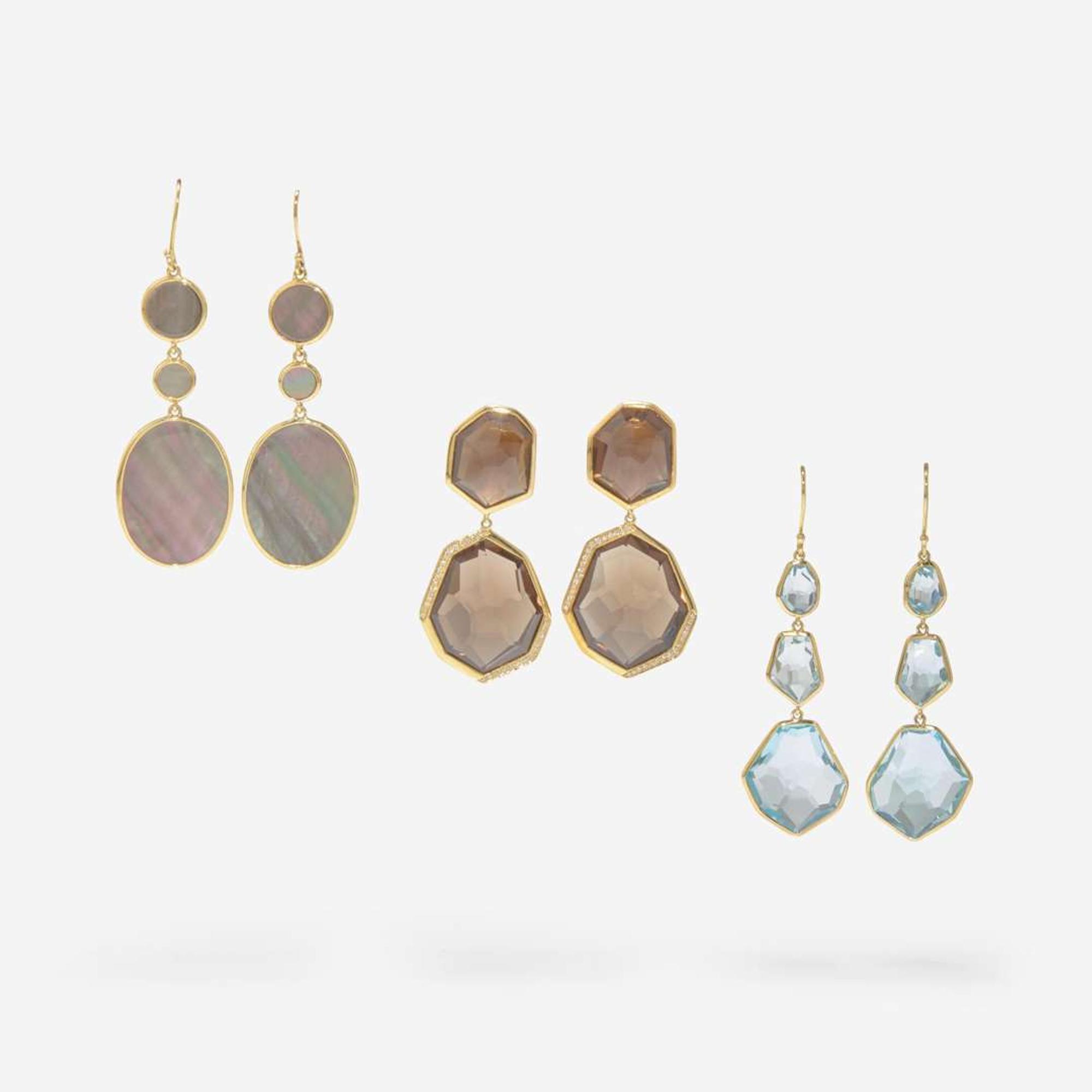 Collection of Three Sets of Ippolita Gemstone Earrings