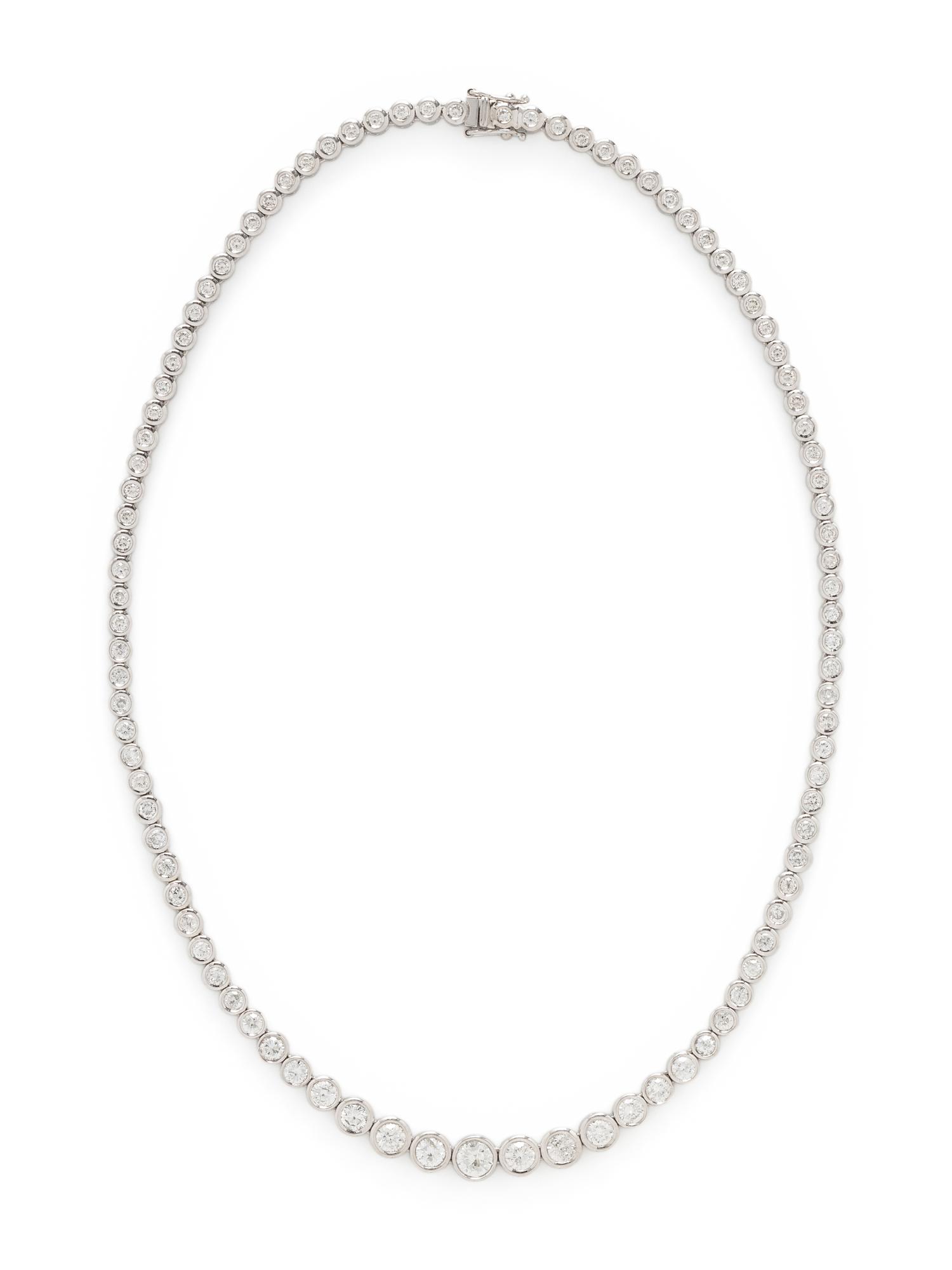 DIAMOND AND WHITE GOLD RIVIÈRE NECKLACE
