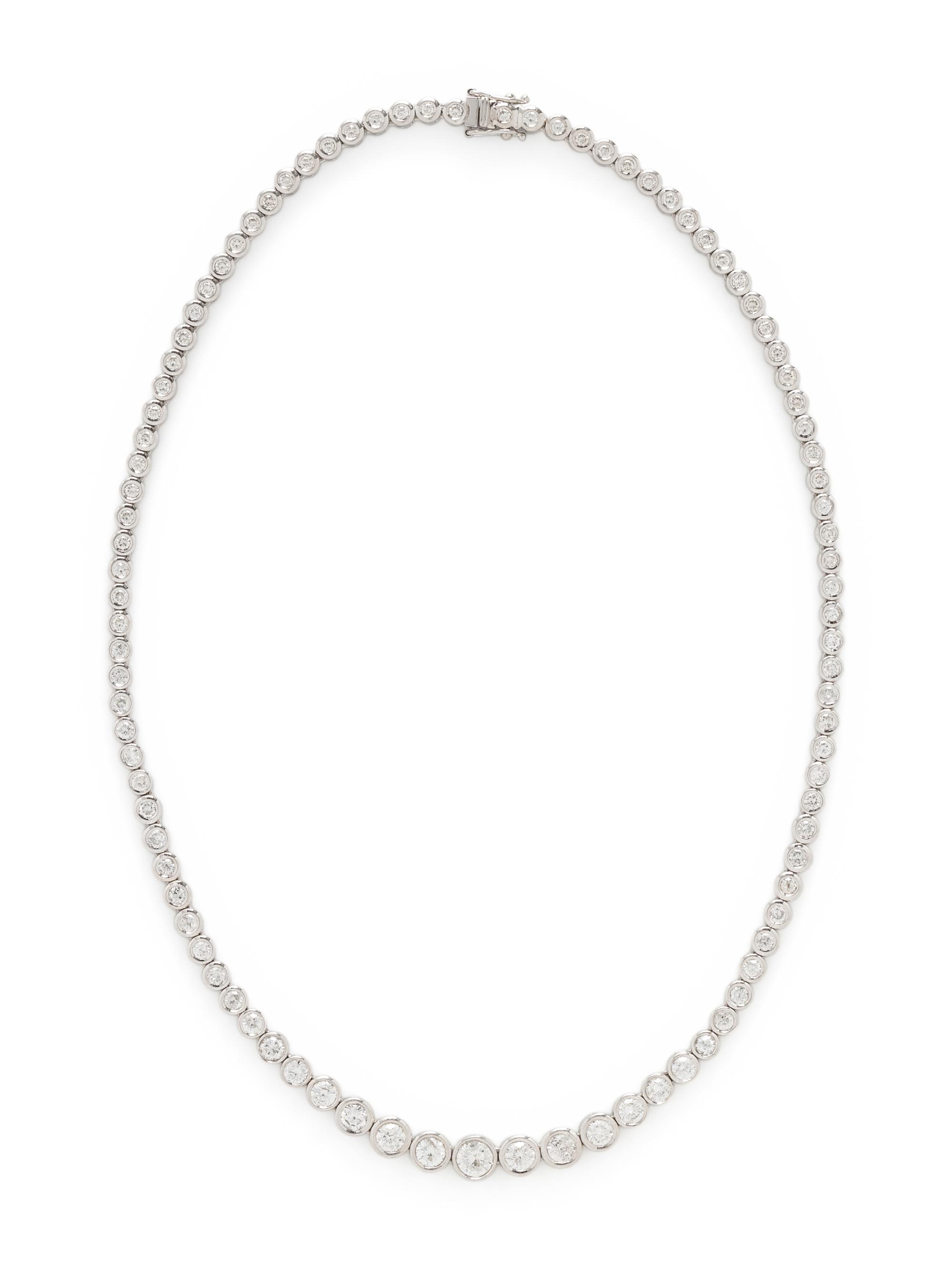 DIAMOND AND WHITE GOLD RIVIÈRE NECKLACE