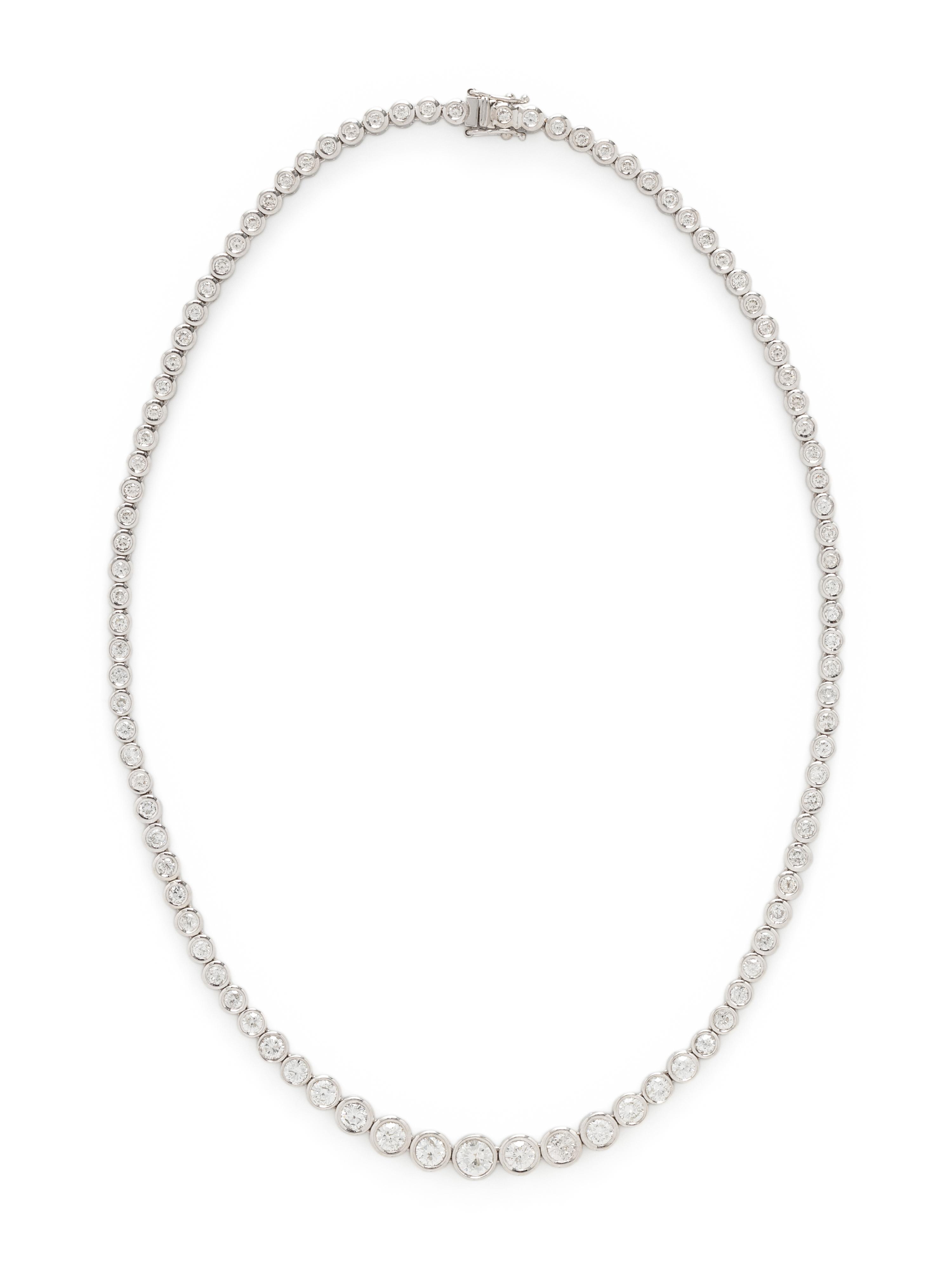DIAMOND AND WHITE GOLD RIVIÈRE NECKLACE
