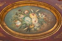 An Italian Rococo Style Painted and Parcel Gilt Headboard