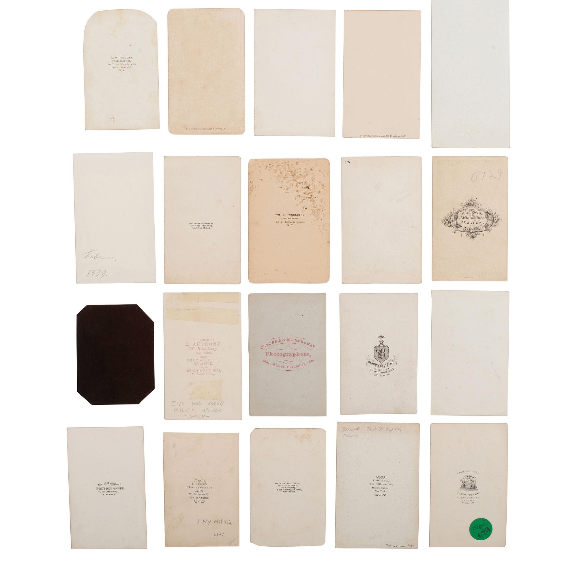 [Civil War] Group of 28 Carte de Visites and Tintype of the 7th New York State Militia