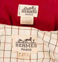 Two Hermes Trench Coats and a Matching Rain Cap, 1980-90s