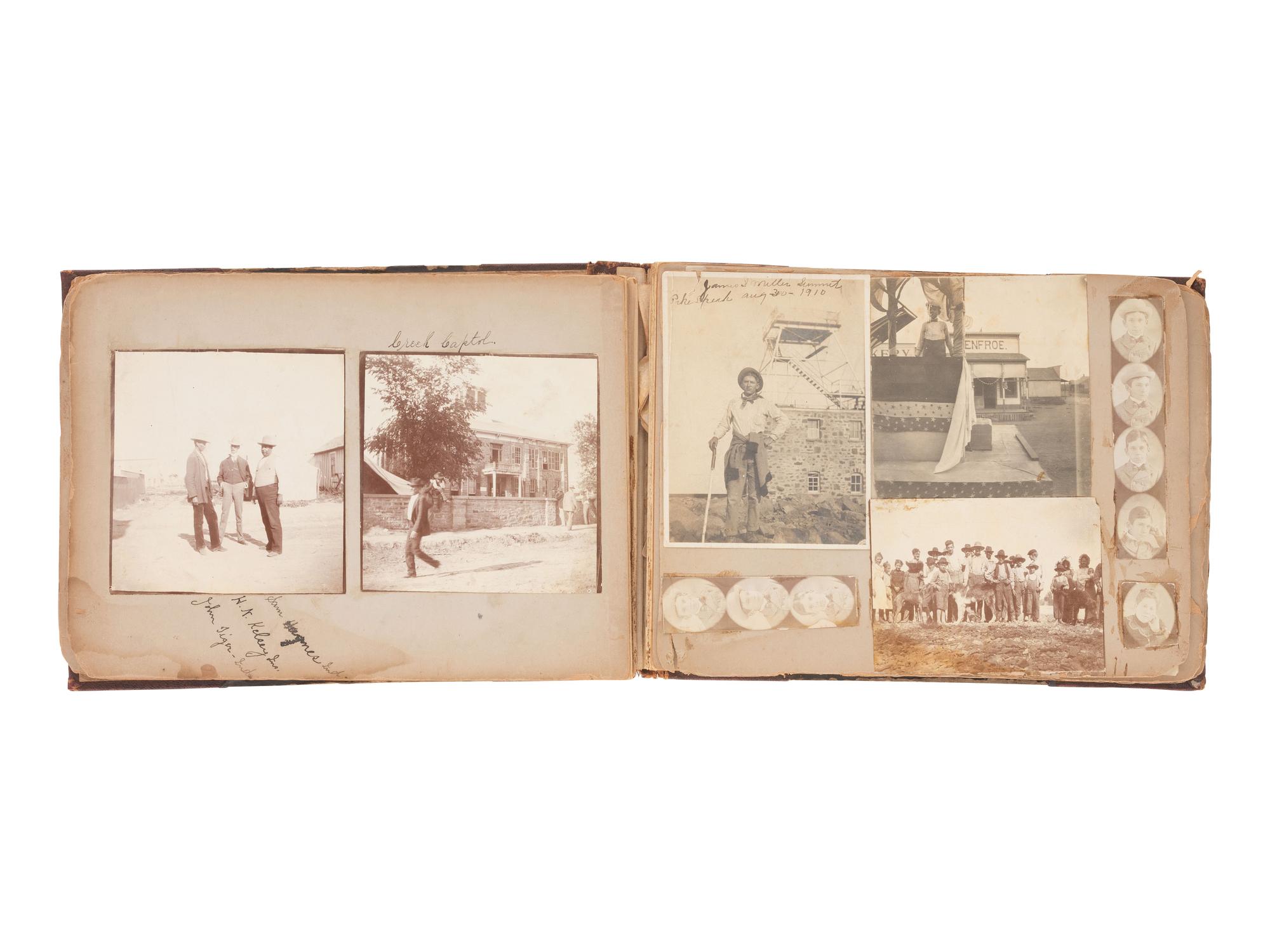 [NATIVE AMERICANS]. Early 20th century Indian Territory photo album and related documentation.