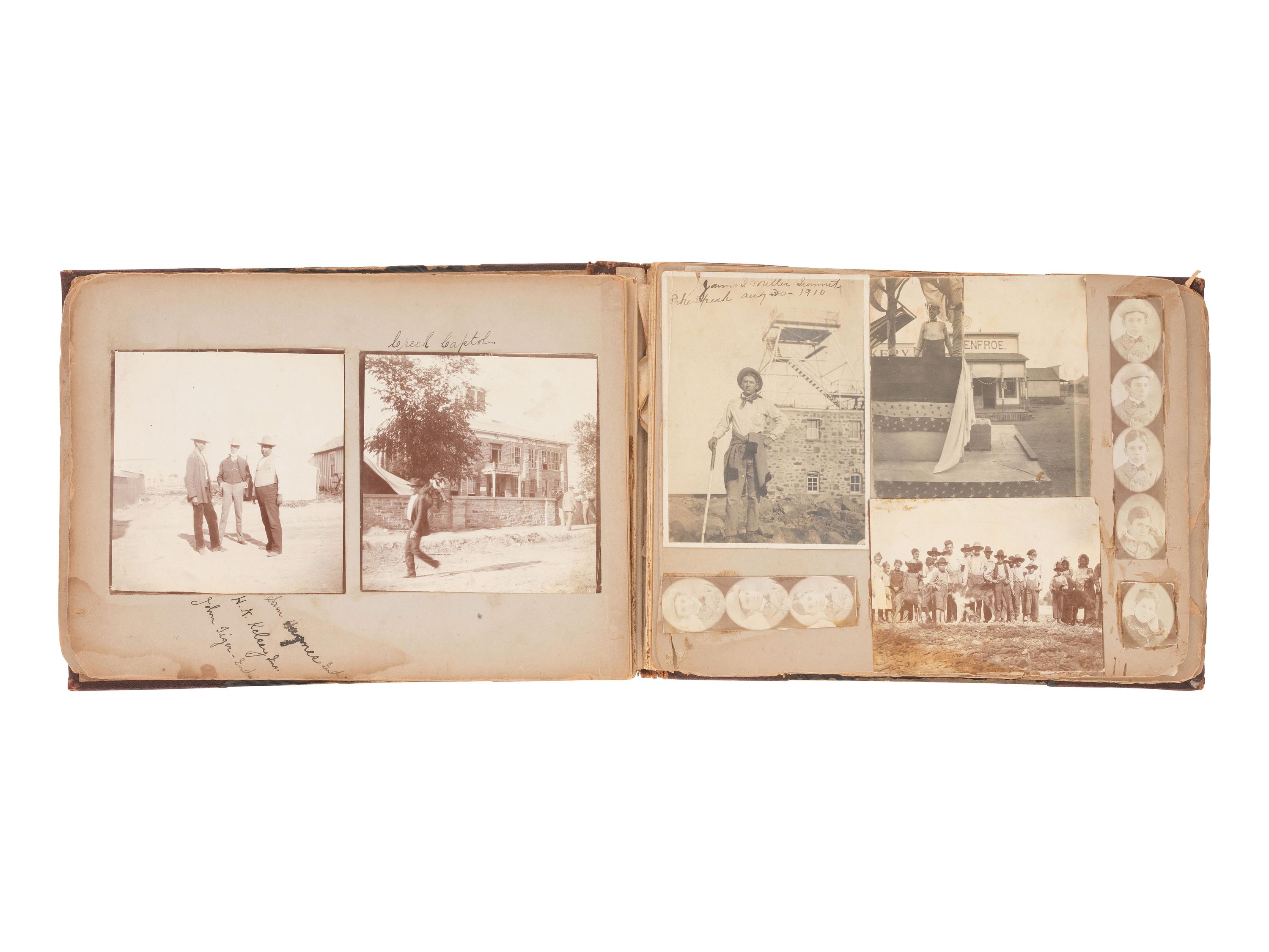 [NATIVE AMERICANS]. Early 20th century Indian Territory photo album and related documentation.