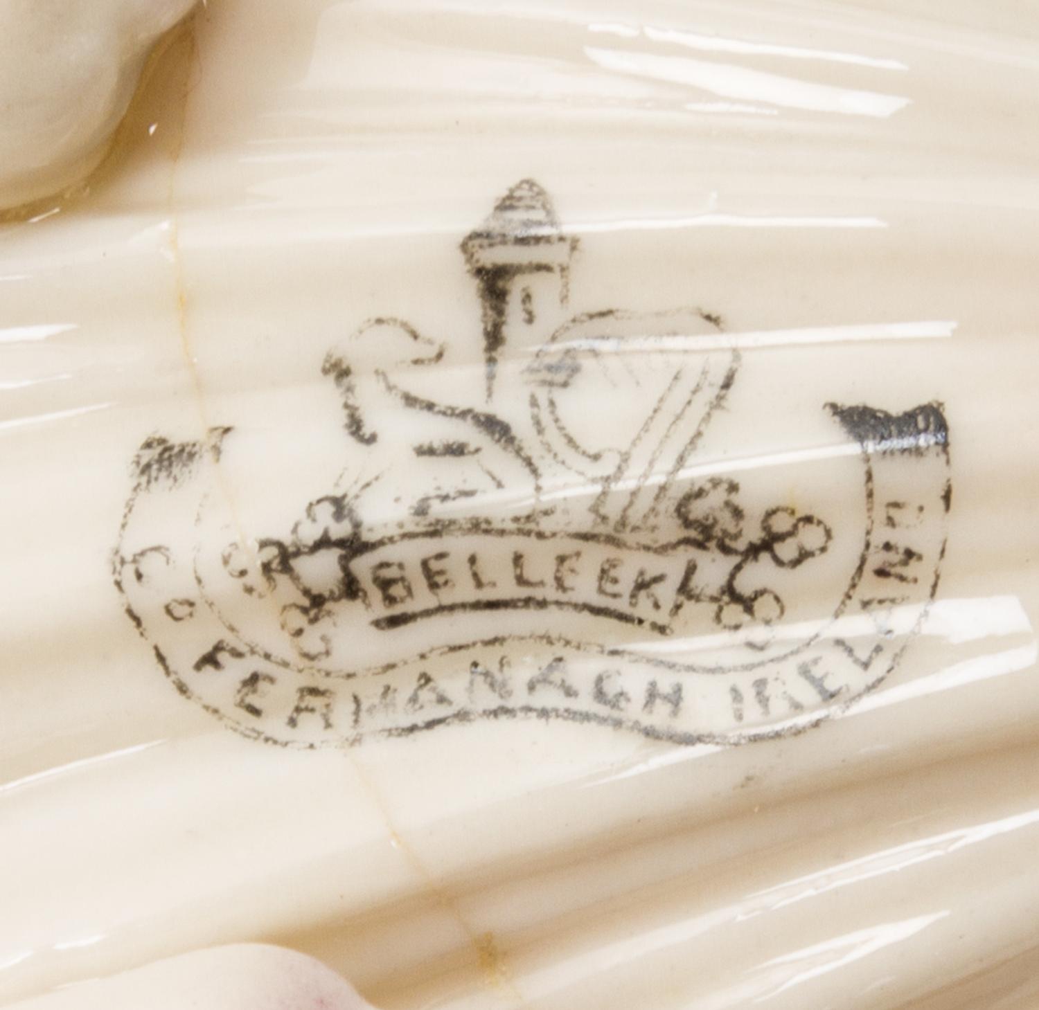 A Belleek Neptune Tea Service Height of teapot 5 inches. — 1891-1926