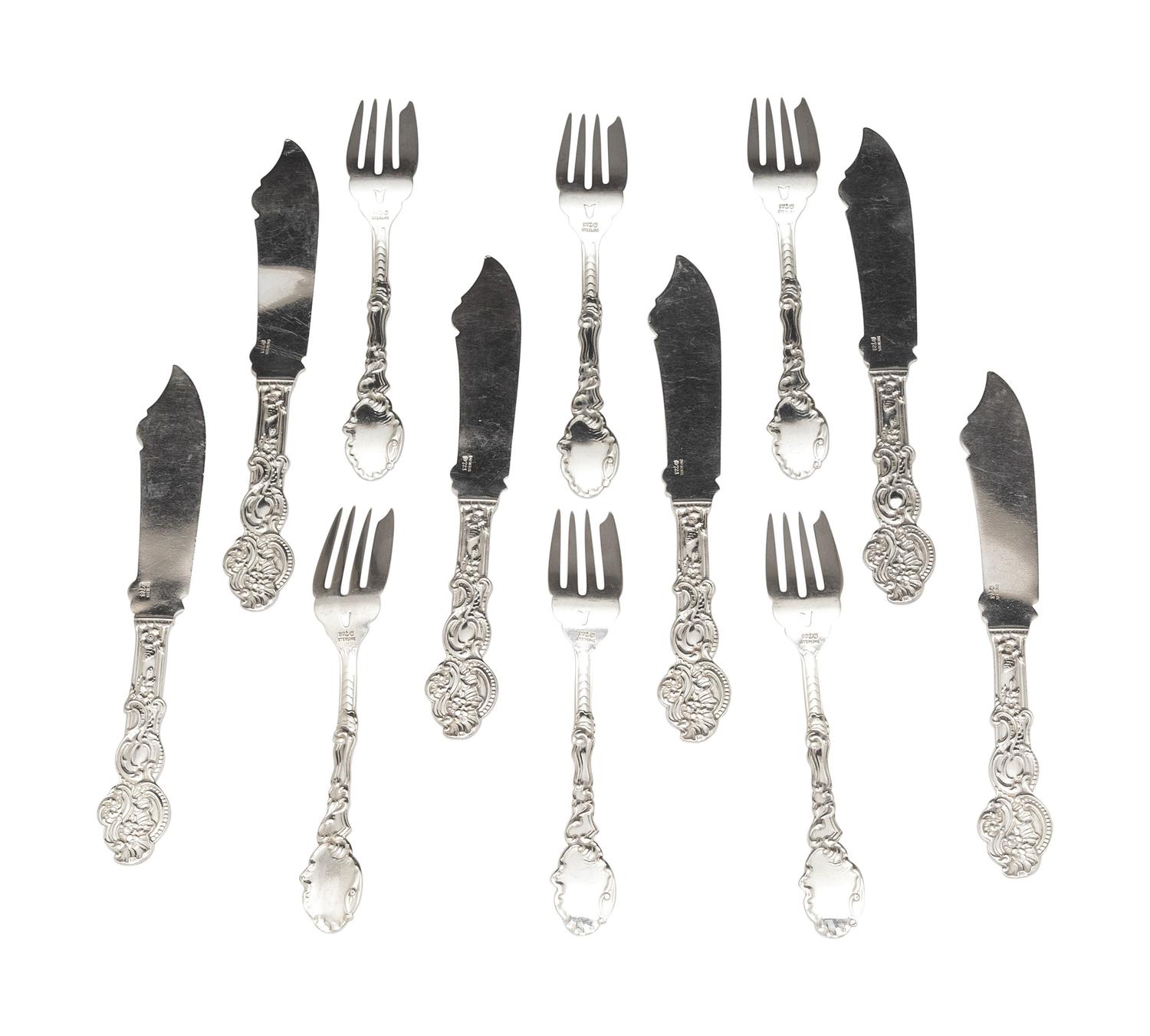 An American Silver Dessert Service