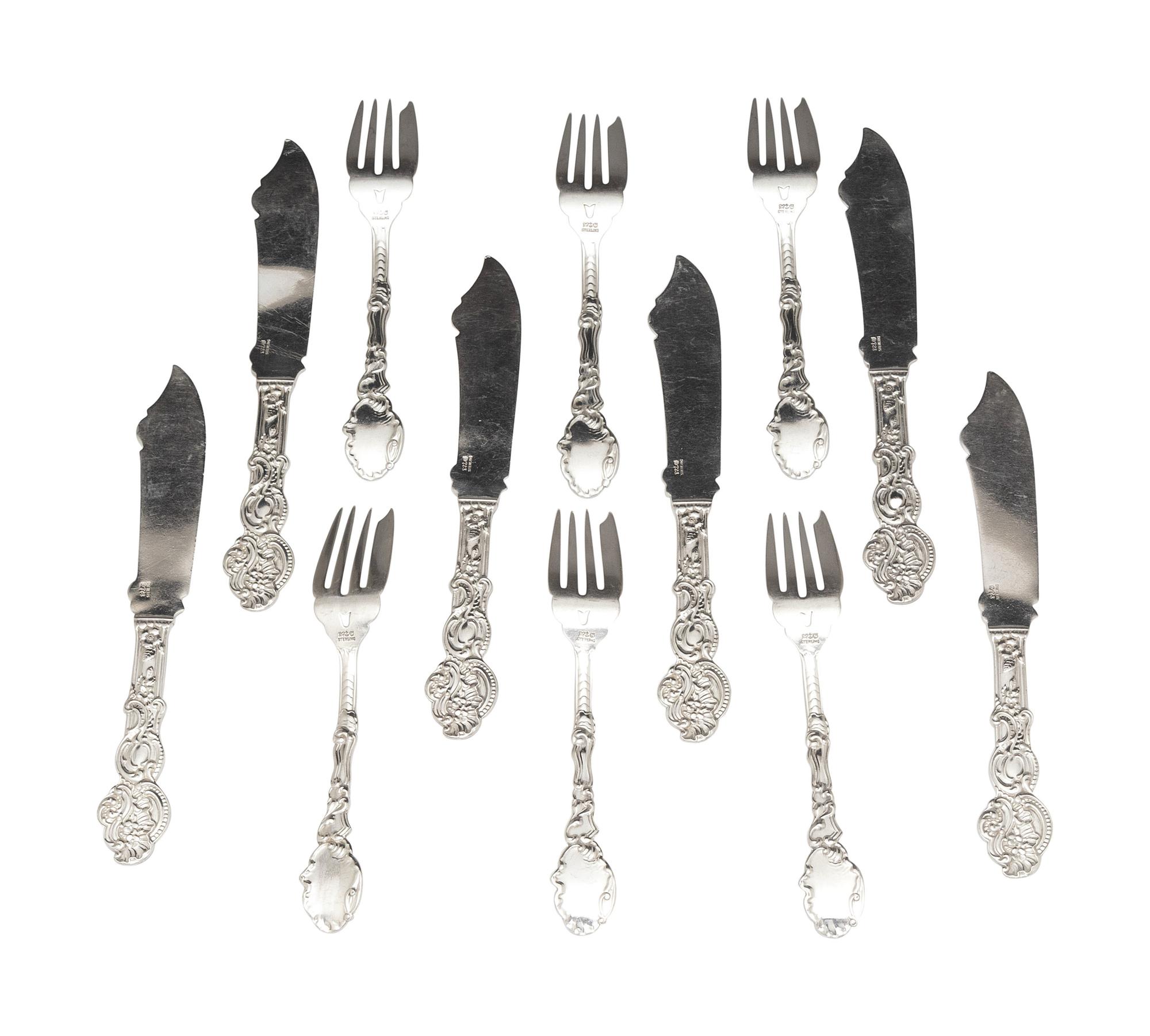 An American Silver Dessert Service
