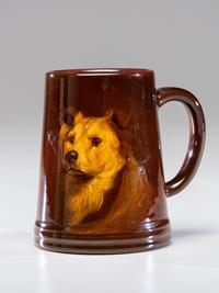Standard Glaze Mug with Dog, 1902