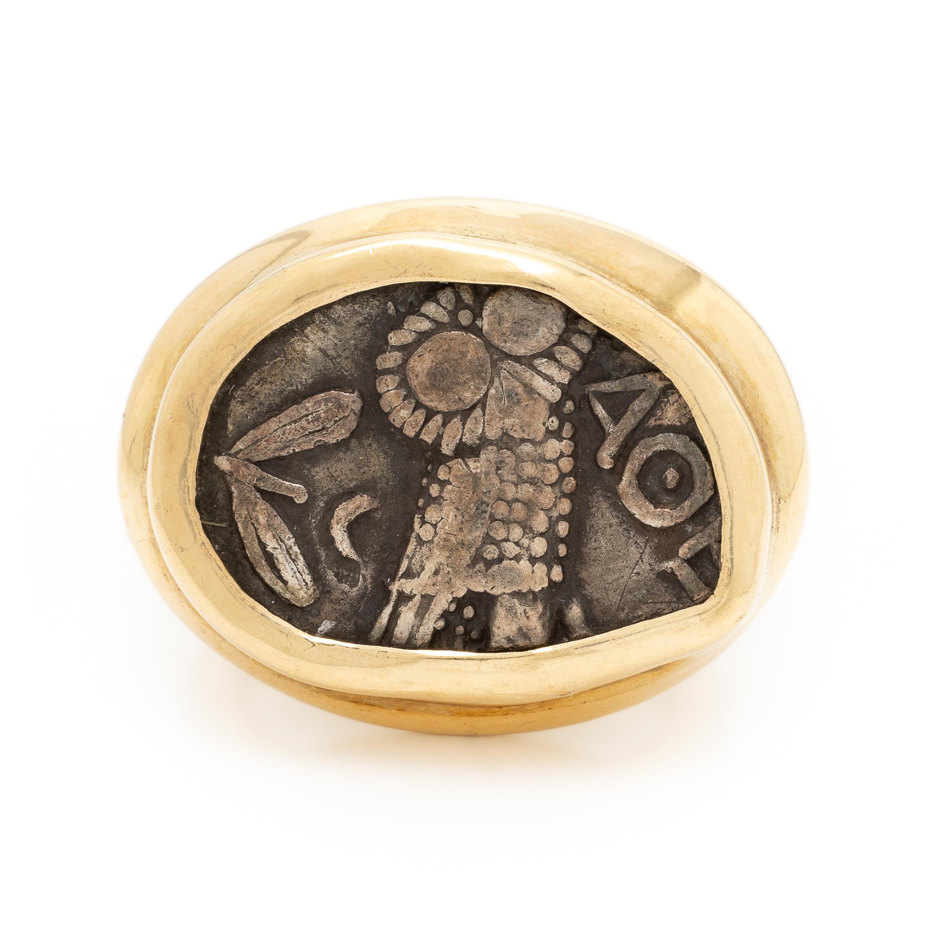 Yellow Gold Coin Ring