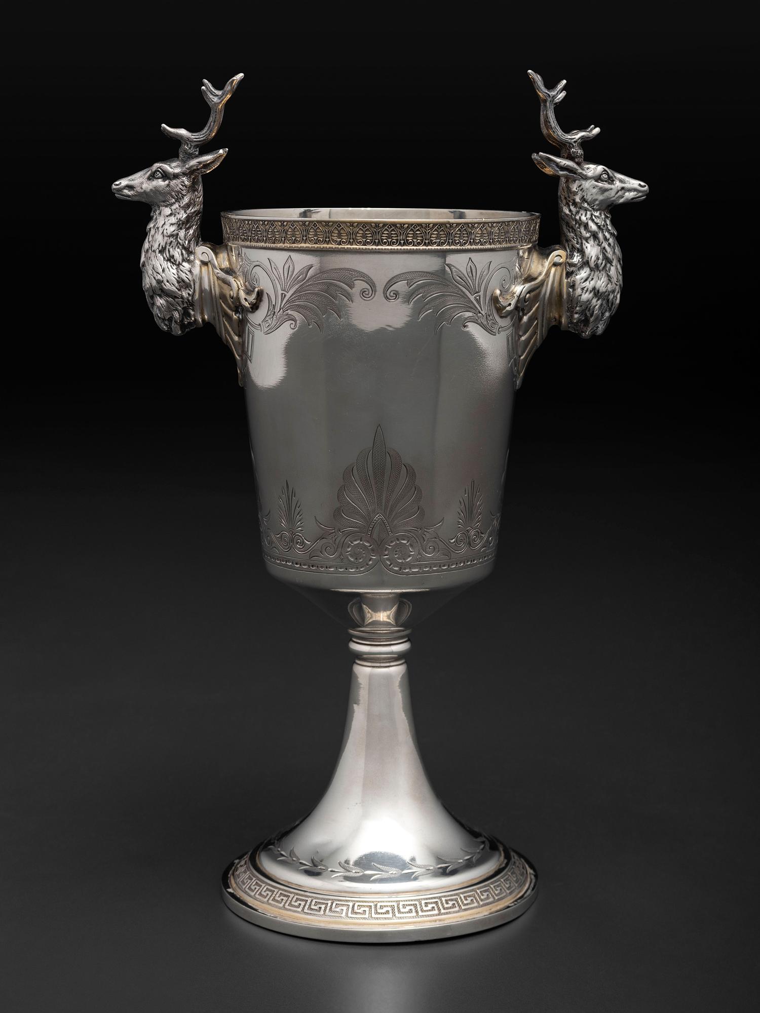 An American Parcel Gilt Silver Goblet