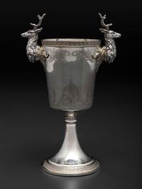 An American Parcel Gilt Silver Goblet