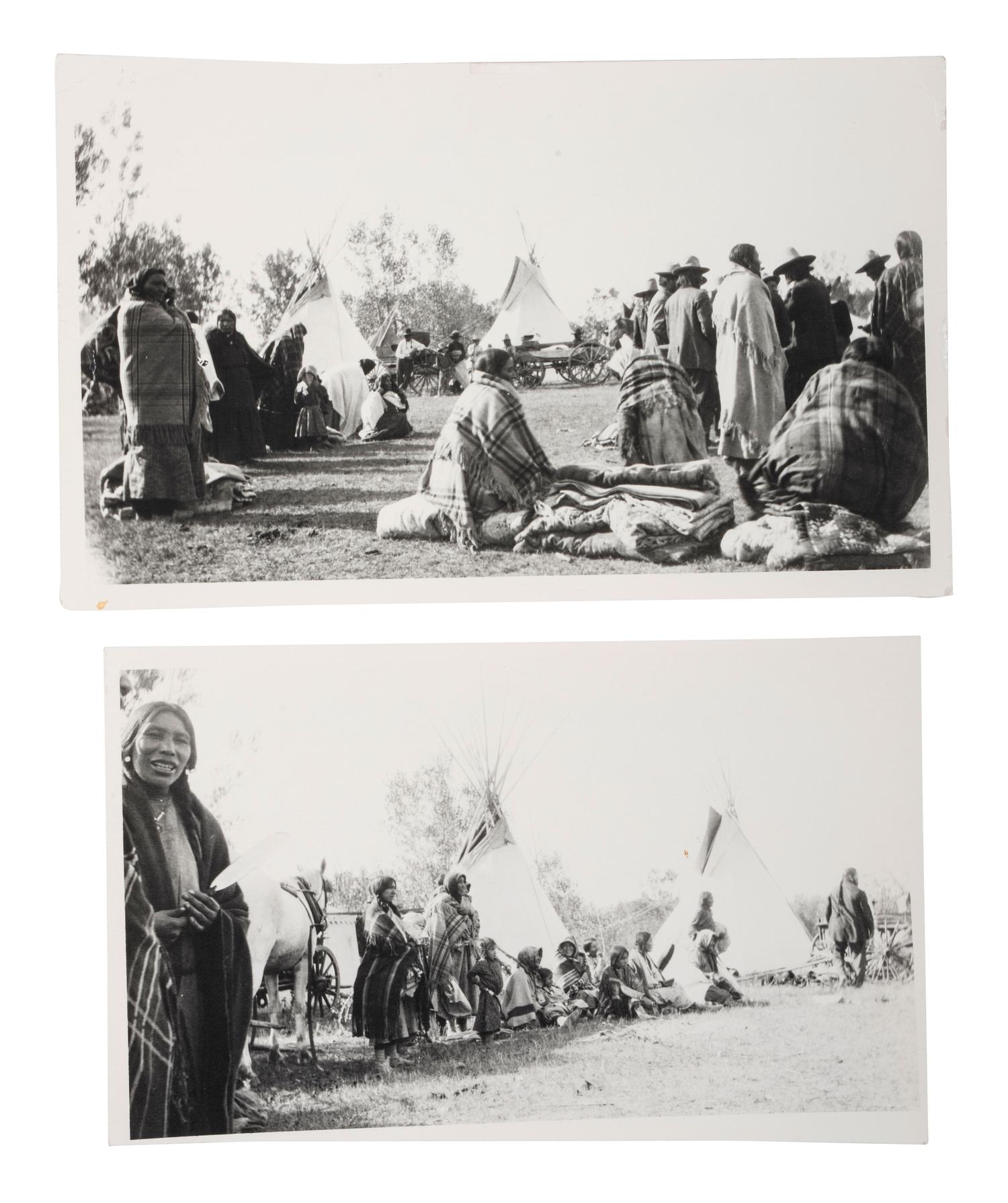 [LATE INDIAN WARS]. A group of 28 photographs from the 50th Anniversary of the Battle of the Little Bighorn, and other Custer Memorials, comprising: