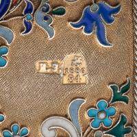 A Russian Silver-Gilt and Enamel Cigarette Case