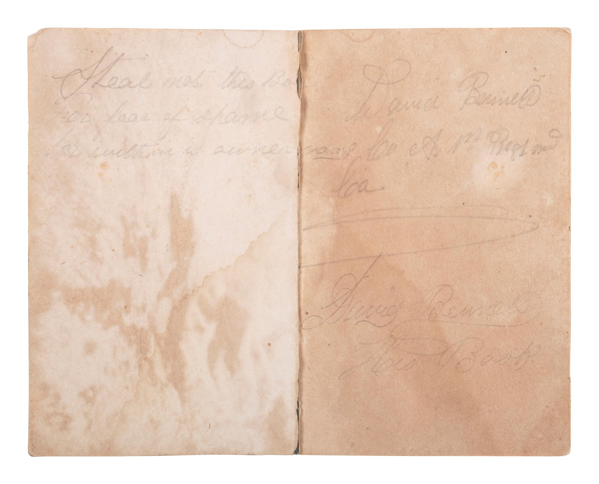 [CIVIL WAR]. Hymn-Book for the Army and Navy. New York: American Tract Society, ca 1863. [With:] Small star from a flag identified to Private David Bennet, 1st Maryland Cavalry.