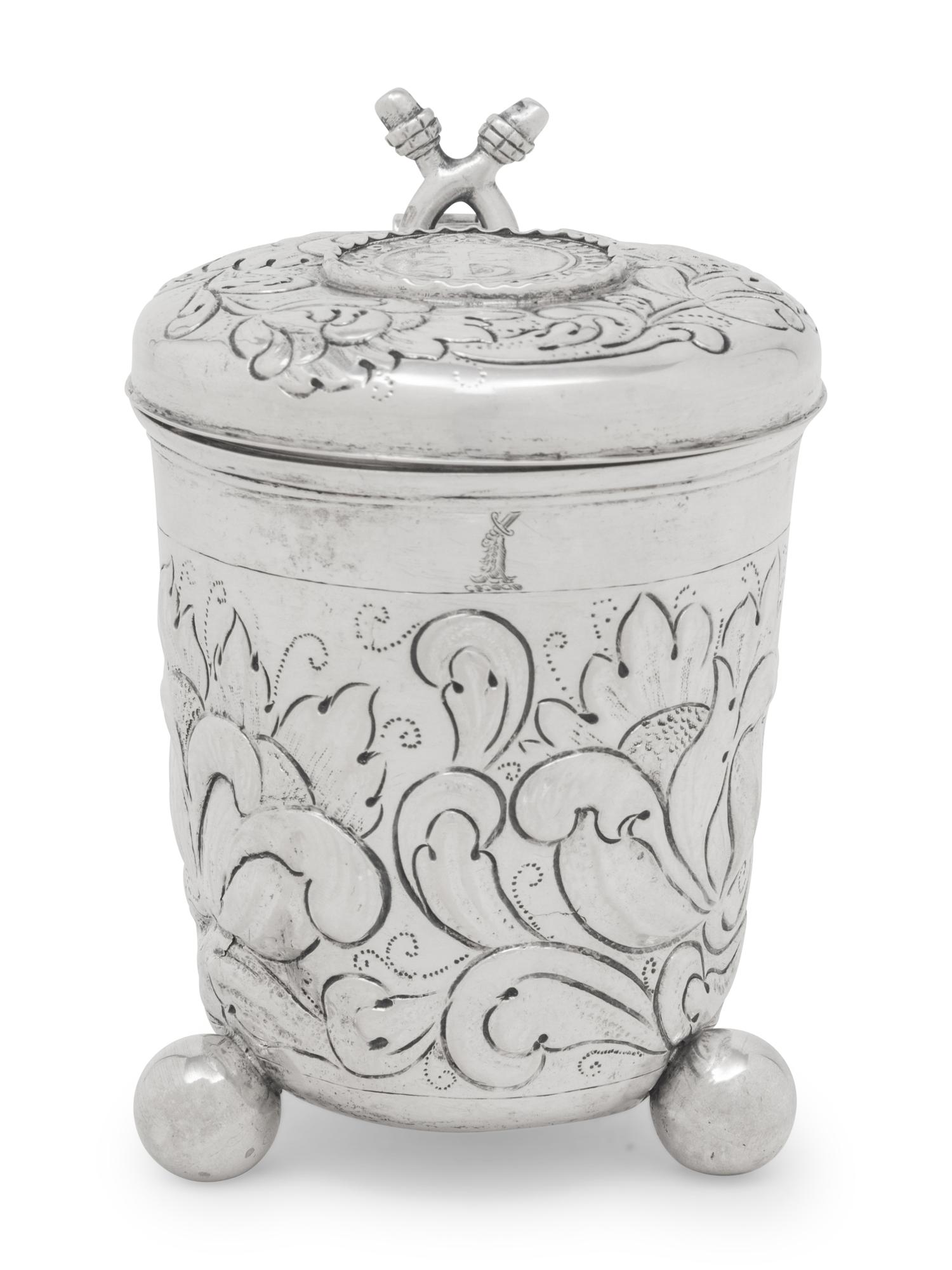 A Continental Silver Peg Tankard
