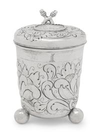 A Continental Silver Peg Tankard