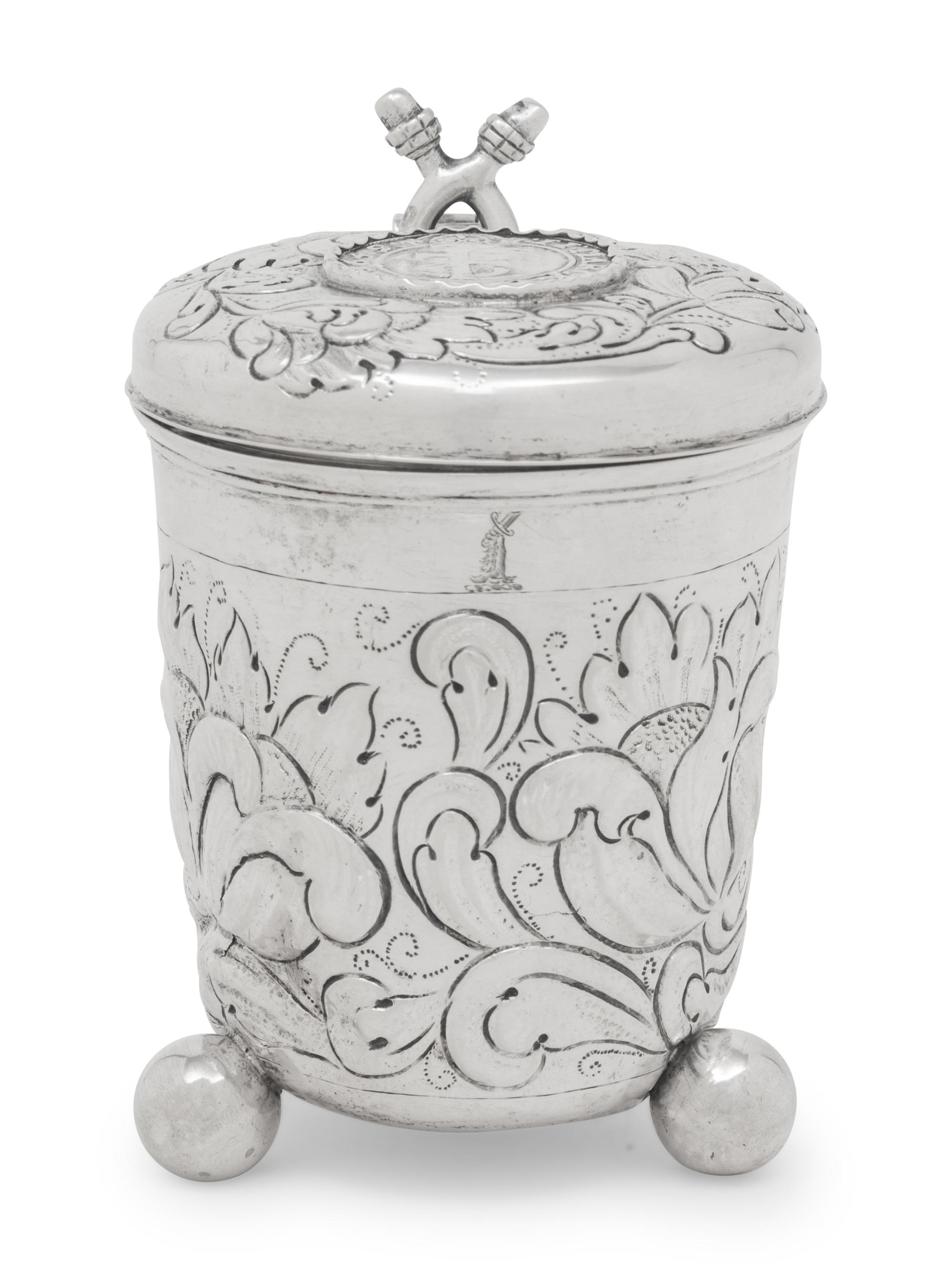 A Continental Silver Peg Tankard