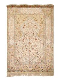 A Turkish Silk Prayer Rug