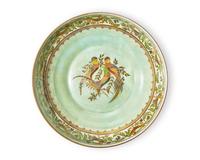 A Wedgwood Fairyland Lustre "Amherst Pheasant" and Pheasant's Eye" Pattern Fruit Bowl