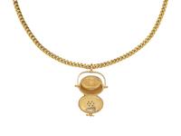 YELLOW GOLD AND DIAMOND NANTUCKET BASKET PENDANT/NECKLACE