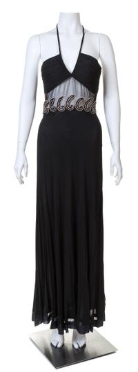 A Galanos for Amelia Gray 1960s Black Halter Gown, No size.