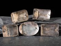 Navajo and Chippewa Silver Belt Buckles