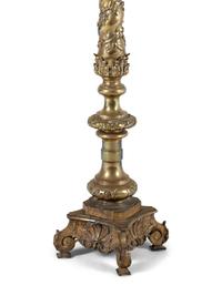 A Victorian Brass Floor Lamp