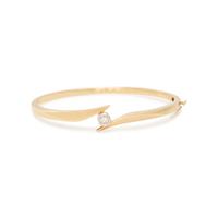 YELLOW GOLD AND DIAMOND BANGLE BRACELET