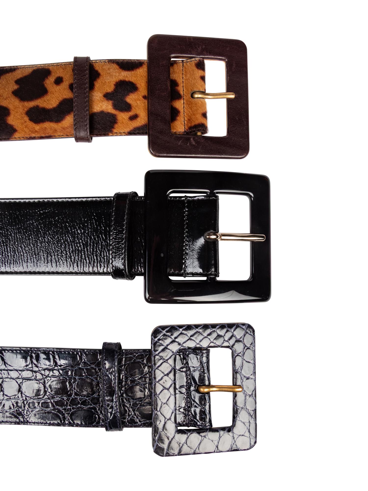 Yves Saint Laurent Rive Gauche, Three Oversized Belts