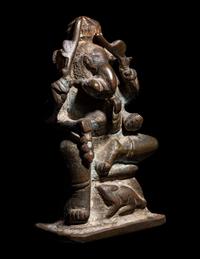 An Indian Bronze Figure of Ganesha