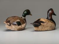 Two Carved Wood Working Decoys