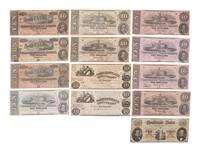 [CONFEDERATE - CURRENCY]. A large group of Confederate notes.