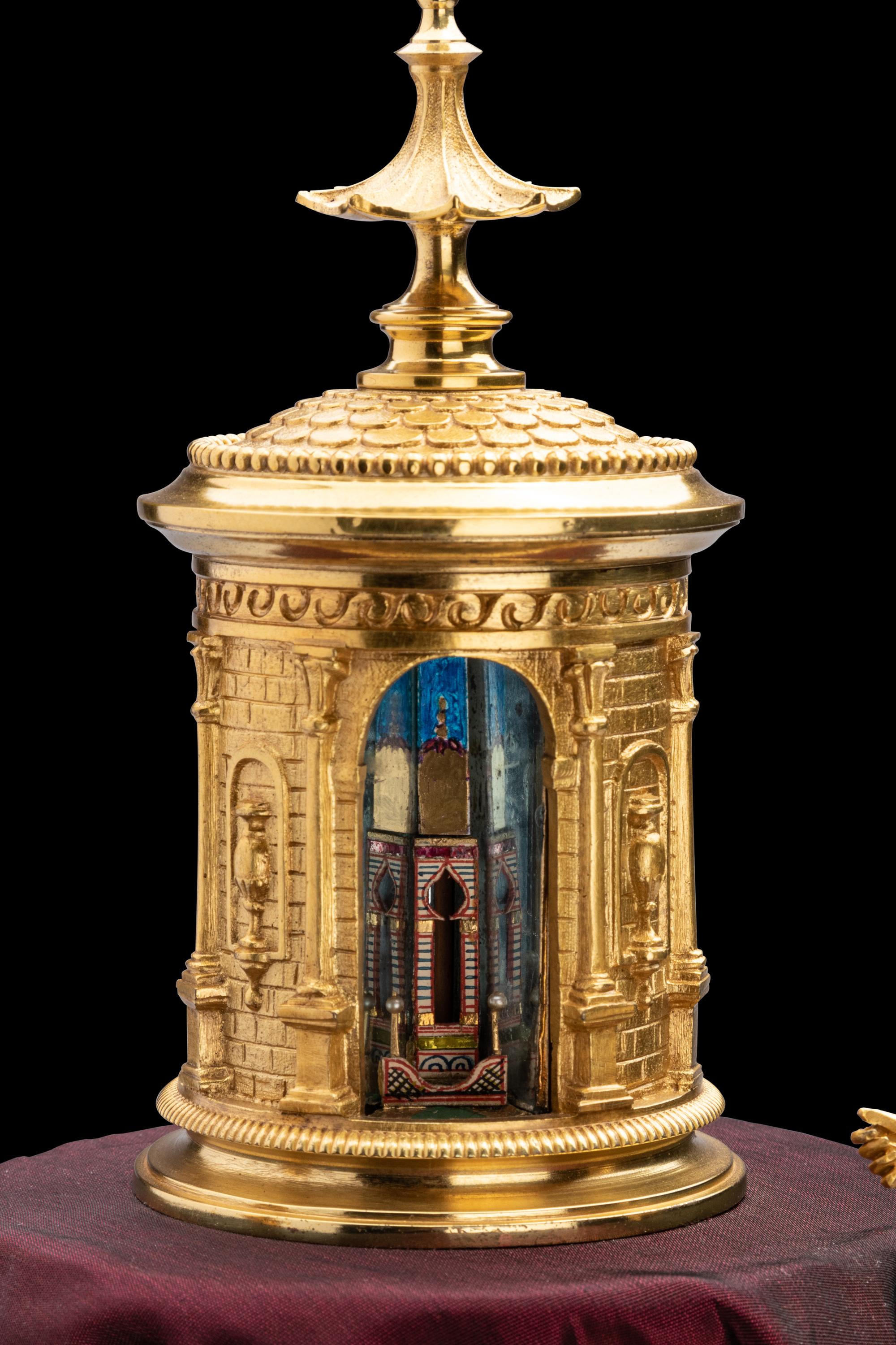 A French Gilt Bronze Automaton Clock, Medainela AY