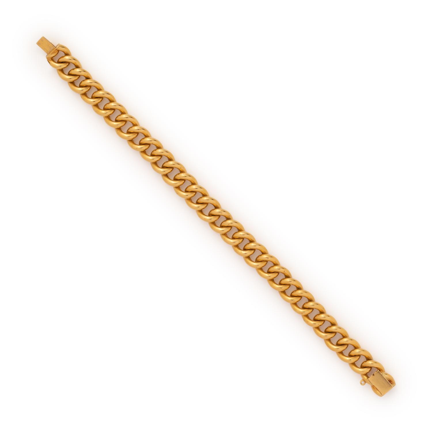 FRENCH, YELLOW GOLD BRACELET