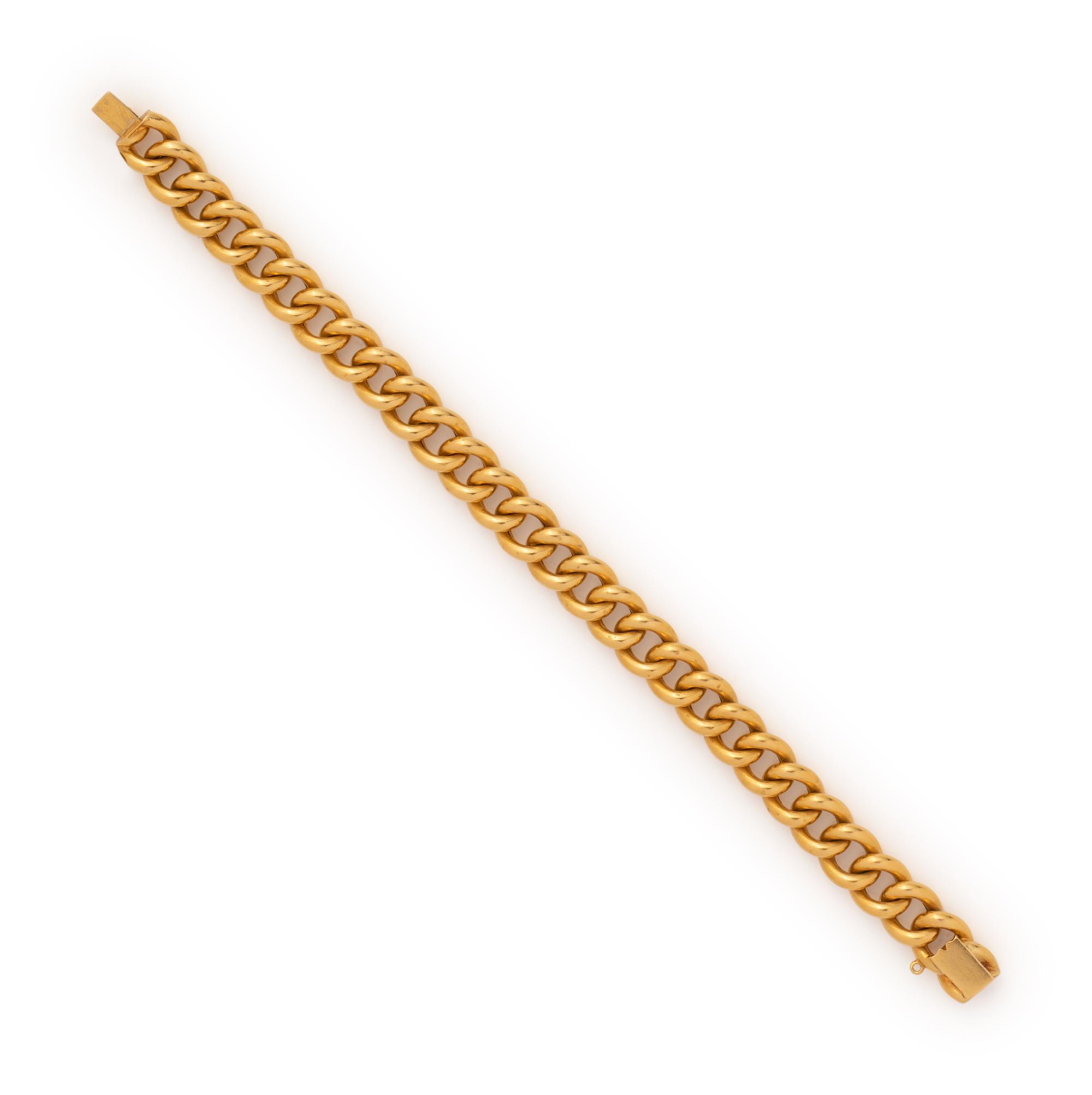 FRENCH, YELLOW GOLD BRACELET