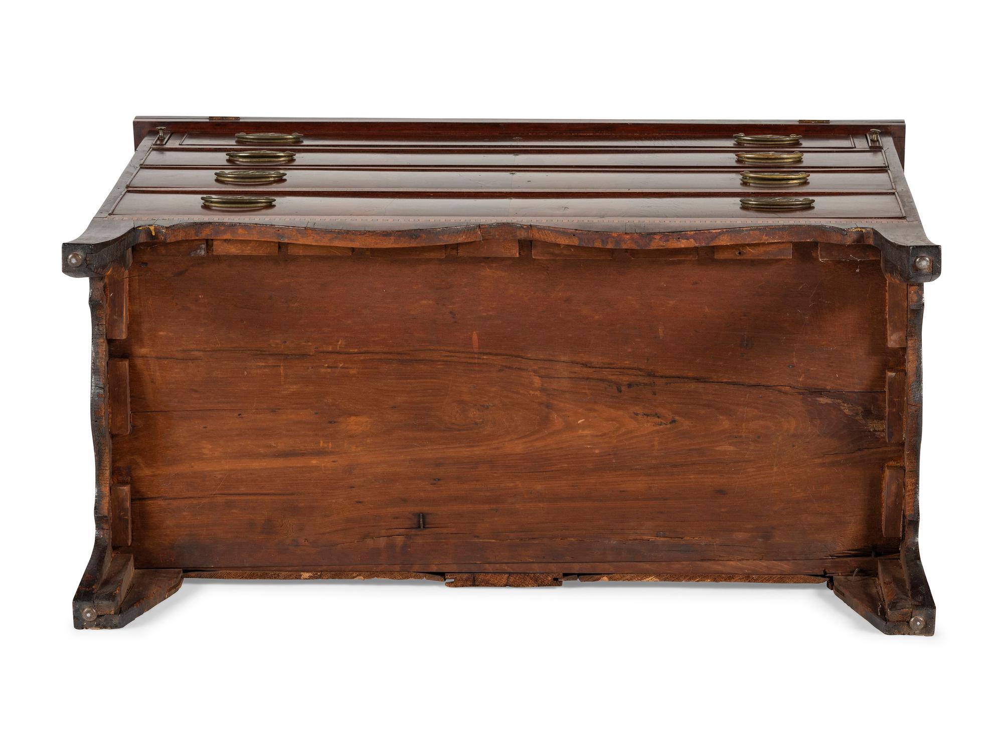 A Federal Inlaid Mahogany Lady's Writing Desk-and-Bookcase
