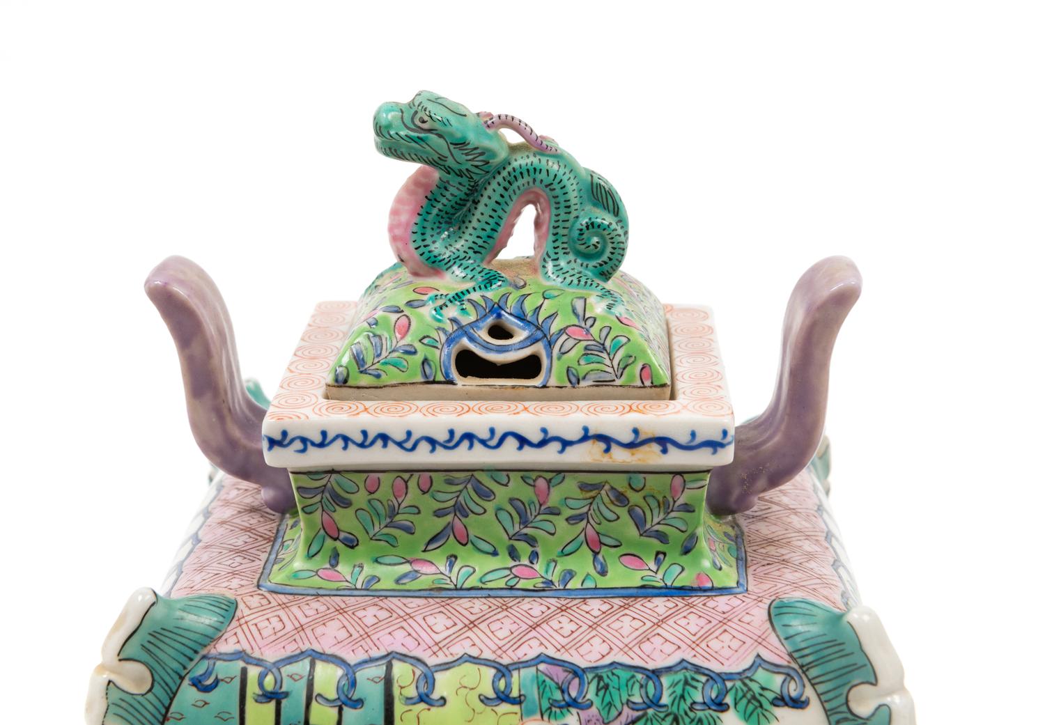 Two Chinese Porcelain Insence Burners