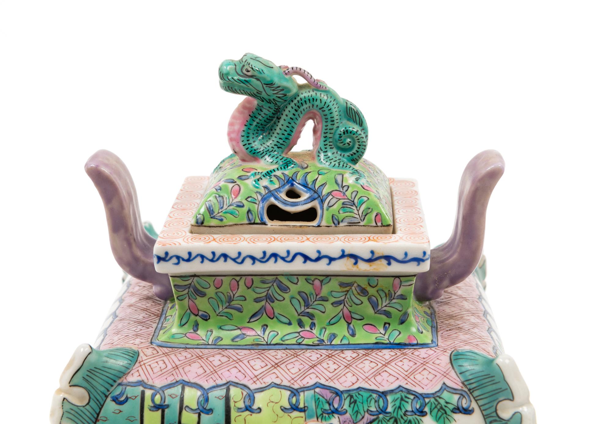 Two Chinese Porcelain Insence Burners