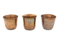 A Group of Three French Silver Tumblers